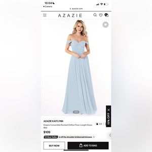 Azazie NWT Mist dress size 14